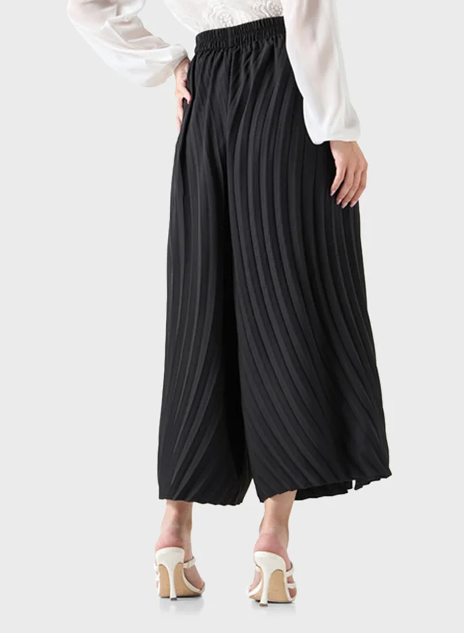 2Xtremz 2Xtremz Textured Wide Leg Wrap Pants with Tie-Ups
