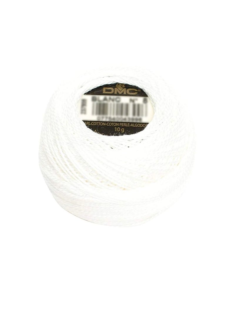 DMC Pearl Cotton Ball Size 12 141yd Snow White - Image 3