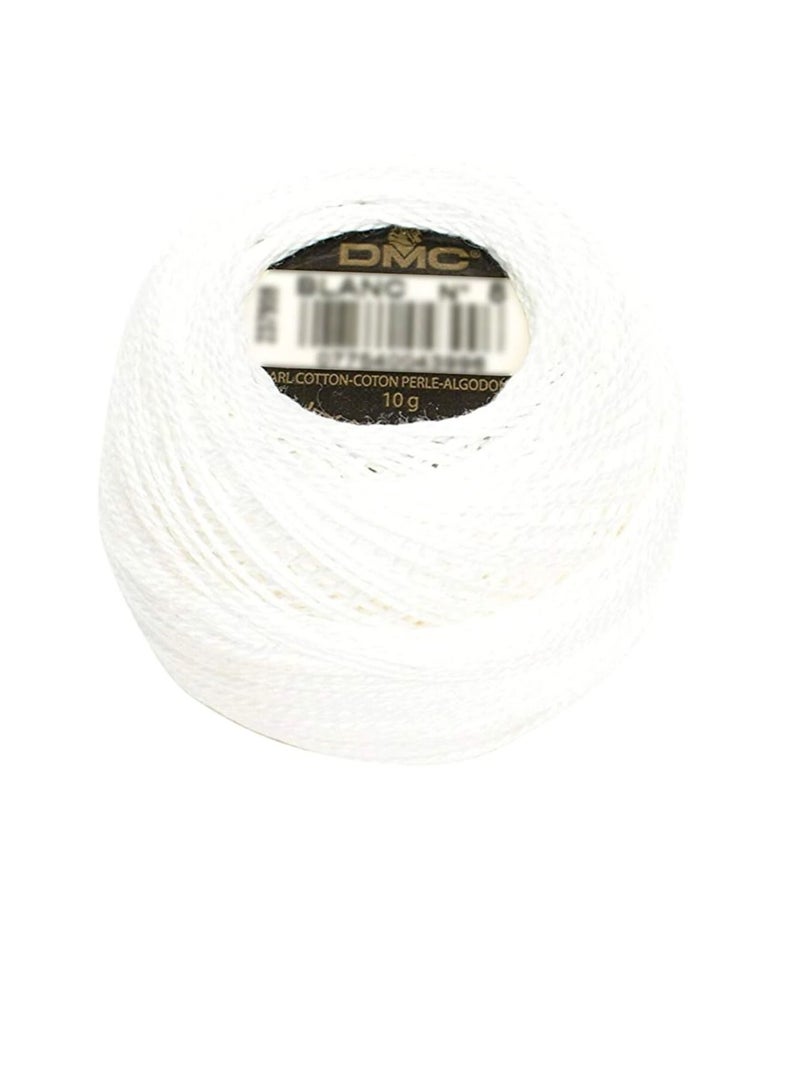 DMC Pearl Cotton Ball Size 12 141yd Snow White - Image 1