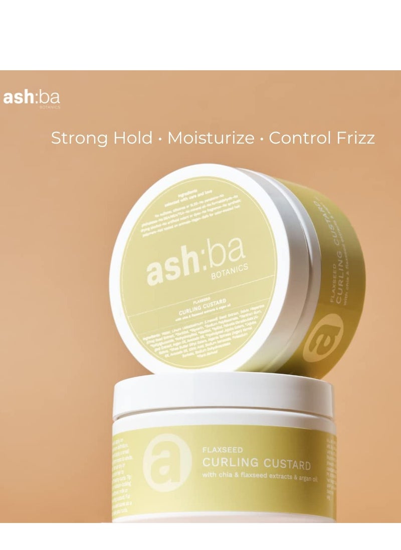 Ashba Botanics Ashba Botanics Flaxseed Curling Custard Natural Curly hair Gel for Curly Wavy Hair 200GM Excellent Hold Shine with Frizz Control  - Image 2