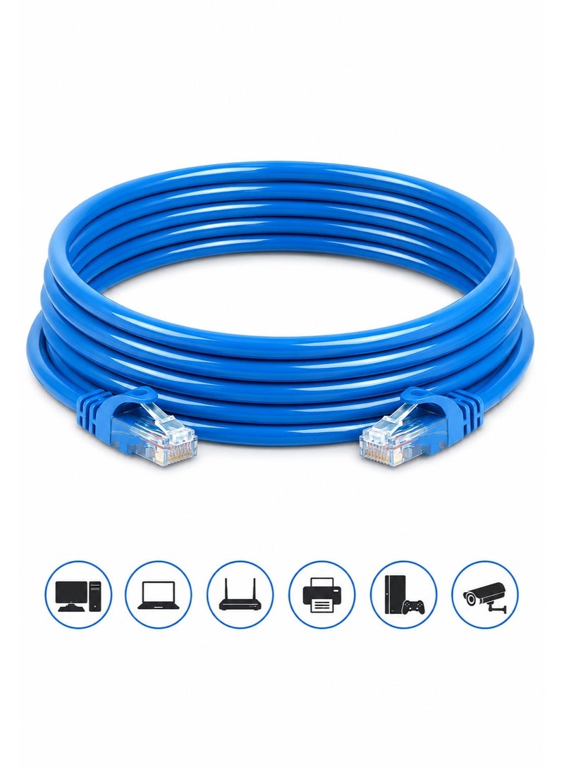 fujistar CAT6 UTP Ethernet Network Cable RJ45 to RJ45 – High Speed Internet LAN Cable Up to 1000Mbps – Compatible with Router, PC, Laptop, Switch, CCTV & Networking Devices – 20M / 30M / 50M – Blue - Image 4
