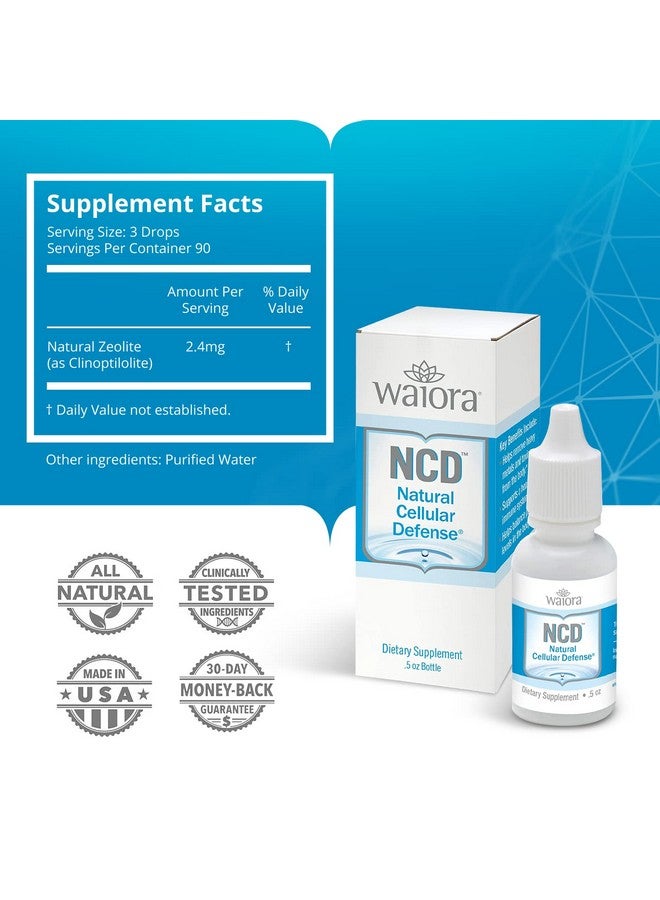 Waiora قطرات زيو لايت السائلة من وايورا للدفاع الخلوي الطبيعي (NCD)، كلينوبتيلوليت للرجال والنساء - مكمل لدعم المناعة، صحة الأمعاء، التطهير، توازن الرقم الهيدروجيني (زجاجة 0.5 أونصة، 1 قطعة - 90 حصة) - Image 3