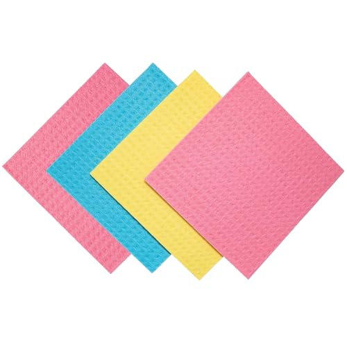 PaperlessKitchen Reusable Swedish Dishcloths for Kitchen – Eco Friendly Paper Towel Alternative – Absorbent, Washable, Compostable Cleaning Cloths – 4 Pack by Paperless Kitchen - Image 1