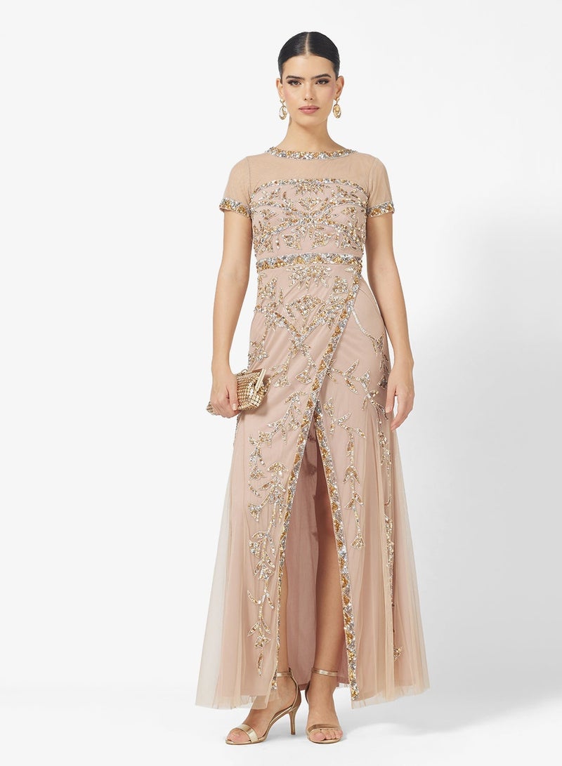 Amelia Rose Embellished Maxi Dress - Image 4