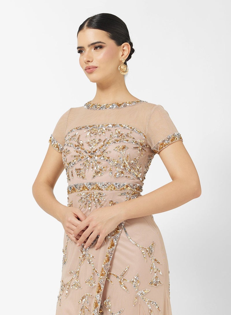 Amelia Rose Embellished Maxi Dress - Image 3