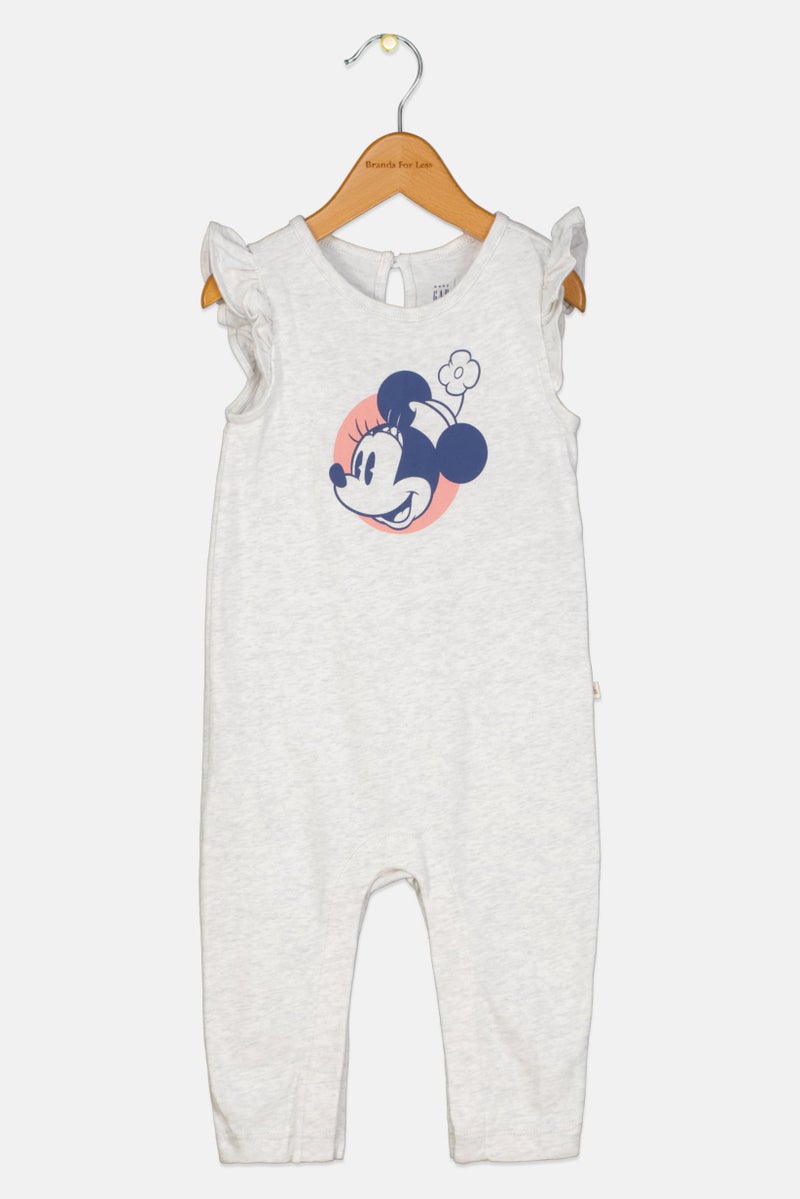 GAP Gap x Disney Toddlers Girl Graphic Print Cap Sleeves Bodysuit, Grey - Image 1