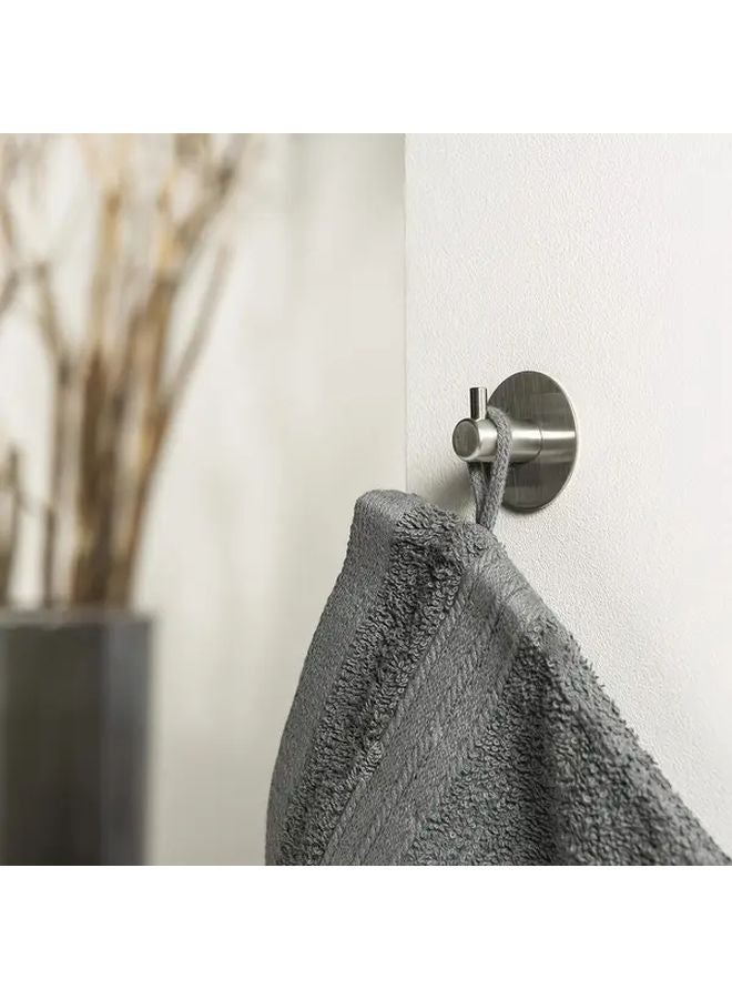 2 Pack Heavy Duty Black Towel Hooks Adhesive Metal Wall Mounted For Bathroom - Image 5