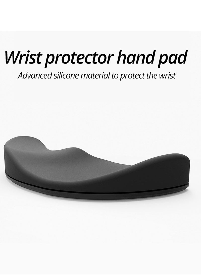 fonken - Mouse Pad Wrist Support, Ergonomic Handguard Mouse Pad Wrist Rest, Non Slip Durable Wrist Rest Support Mat, Computer Mousepad Support For Office Gaming Pc, (Pack Of 2pcs, Grey) - Image 1