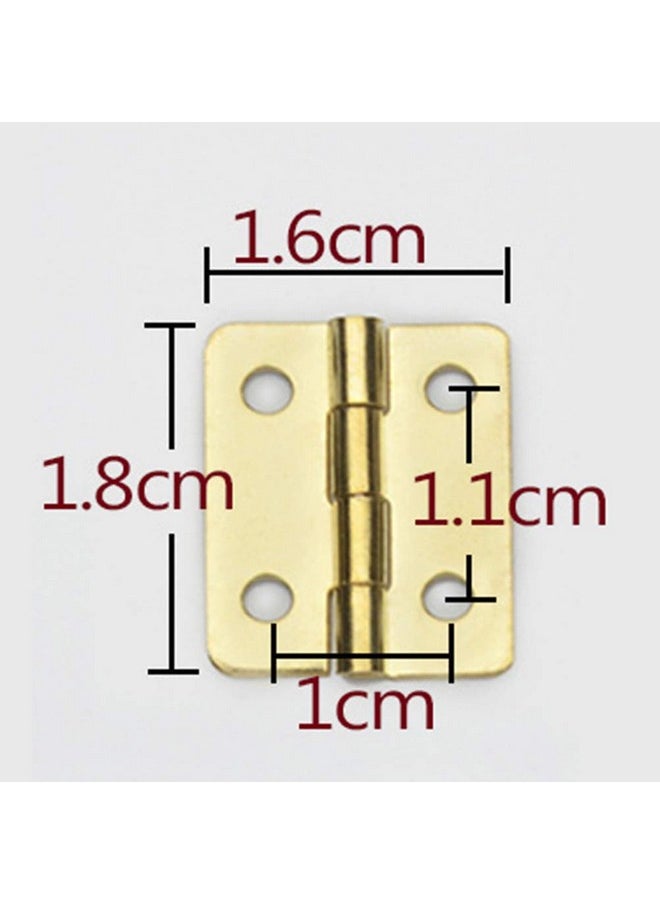 Healifty 20Pcs Dollhouse Mini Hinges Hardware Miniature 1:12 For Dollhouse Miniature Furniture Cabinet Closet With 80 Screws Yellow  - Image 4
