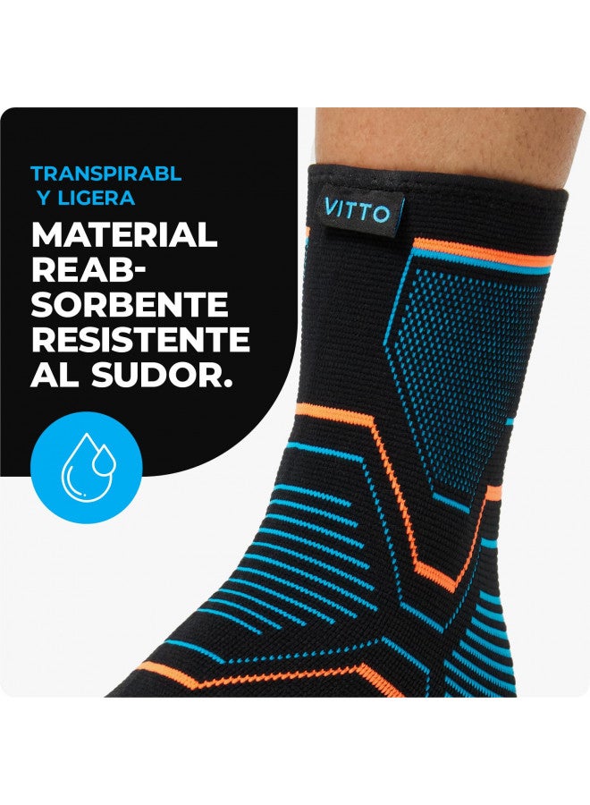 VITTO Ankle Brace for Sprained Ankle - Ankle Compression Sleeve for Men & Women. Ankle Support to Stabalize the Ankle Joint for Injury Prevention and Ankle Sprain Relief (L) - Image 2