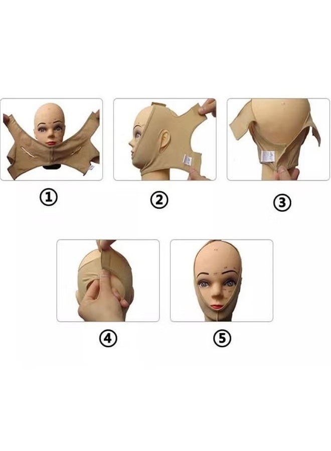 Happy D Double Chin Reducer,V Line Mask Face Lifting Strap,Face Lift Chin Strap Sculpting Tool,Reusable Face Shaper and Lifting Belt,Chin Up Eliminator,Exclusive Formula For Efficient Improvement - Image 4