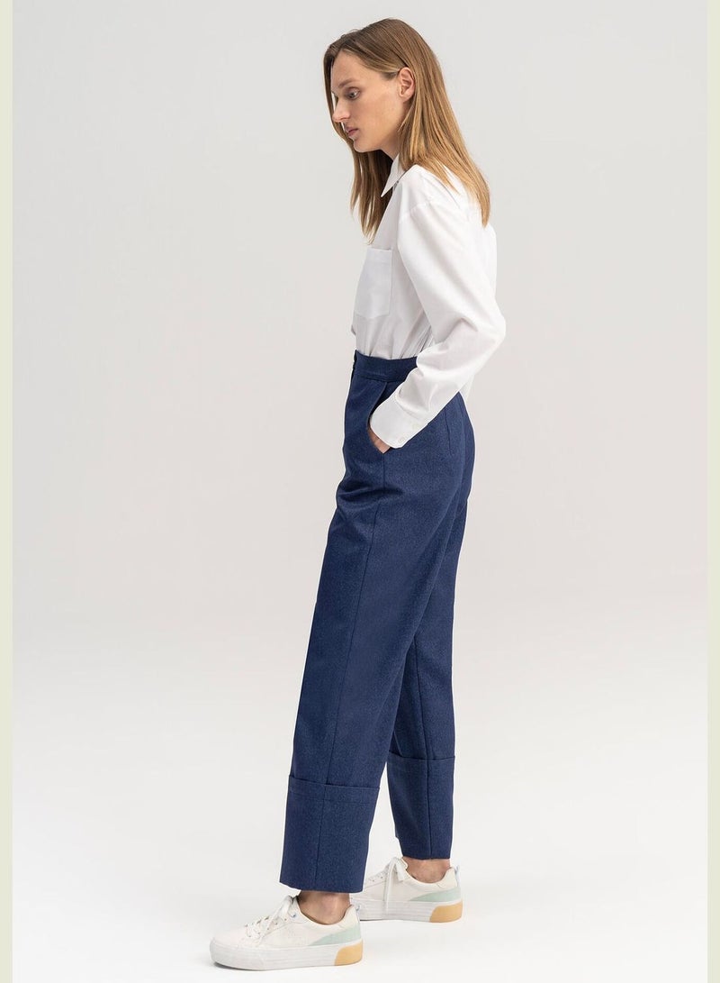 Touche HIGH WAIST TROUSERS WITH CUFF DETAILS - Image 2