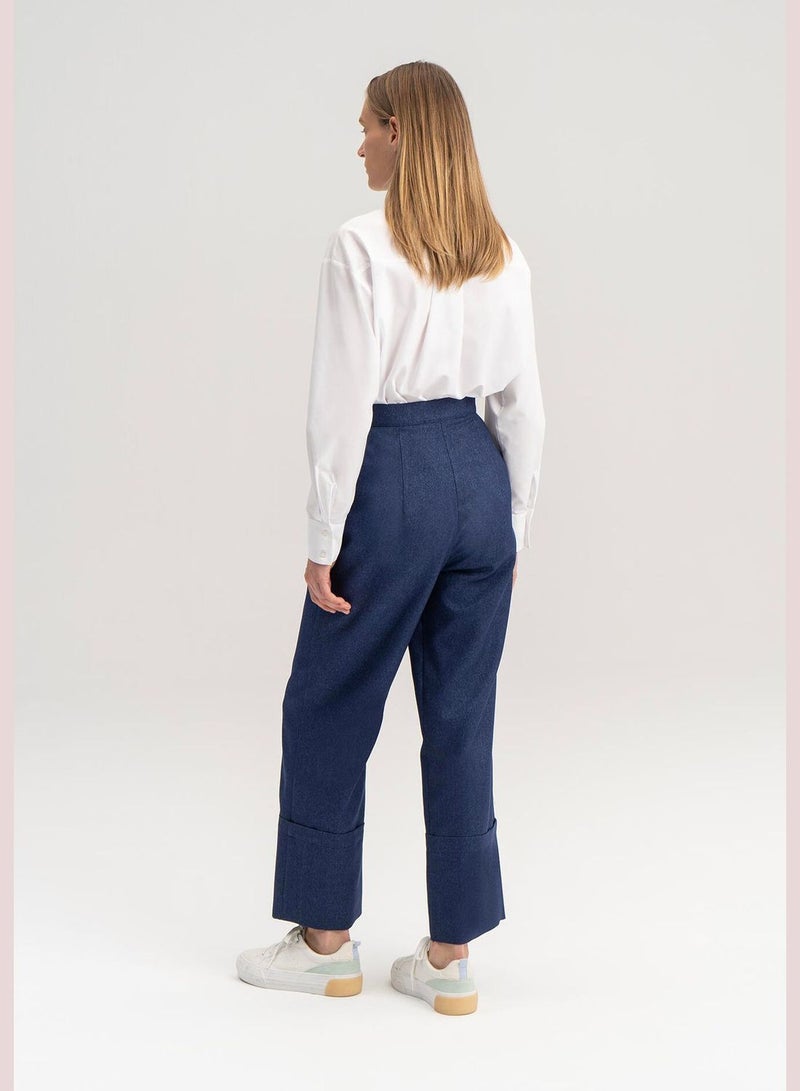 Touche HIGH WAIST TROUSERS WITH CUFF DETAILS - Image 3