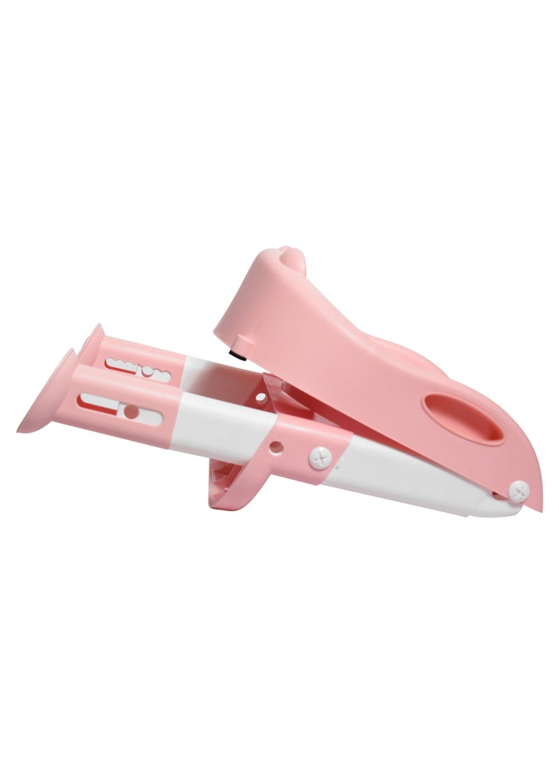 turtees® Potty Training Toilet Seat with Step Stool for Boys and Girls, Comfortable and Safe Potty Seat Potty Chair, Potty Training Seat Pad with Handle (Pink) - Image 3