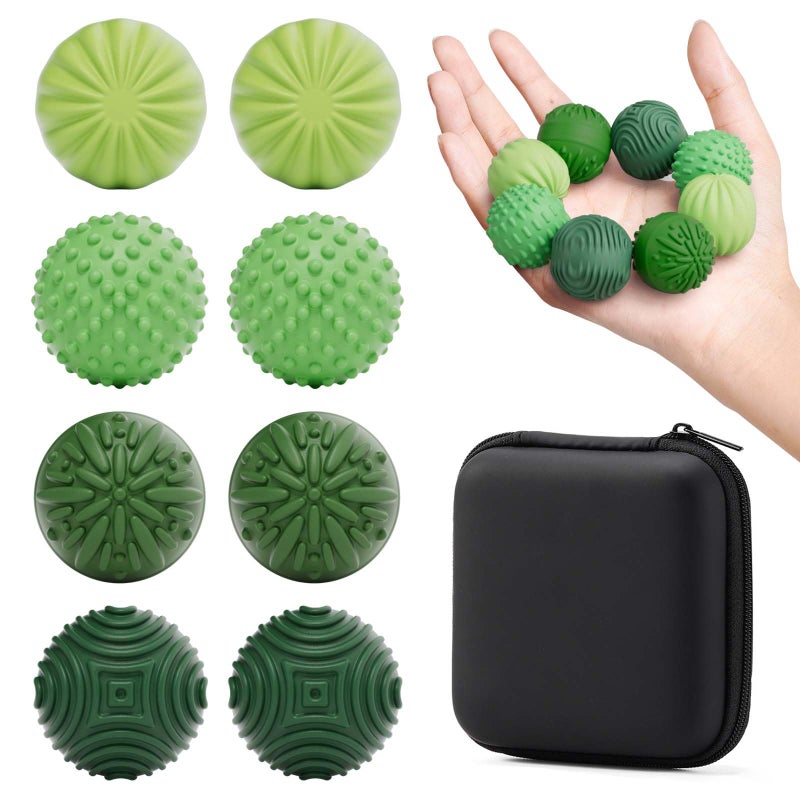 luckdoor Silicone Magnetic Balls Fidget Toys for Adults Teens8PCS Stress Relief Sensory Toys for Autism ADHD AnxietyFun Textures GadgetsOffice Desk ToyStocking Stuffers for Women Men Teen Gifts - Image 2