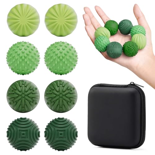 luckdoor Silicone Magnetic Balls Fidget Toys for Adults Teens8PCS Stress Relief Sensory Toys for Autism ADHD AnxietyFun Textures GadgetsOffice Desk ToyStocking Stuffers for Women Men Teen Gifts - Image 1
