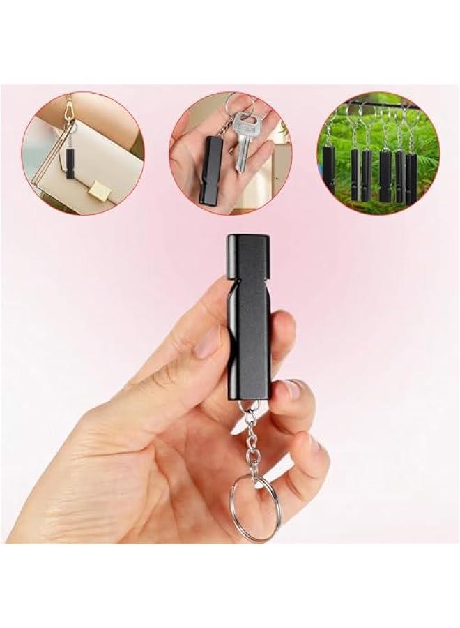 Generic 6PCS Emergency Whistles, Loud 120dB Double Tube Whistle Aluminum Alloy Safety Whistle Survival Whistles with Keychain for Outdoor Camping Hiking Hunting Boating Backpacking - Image 4