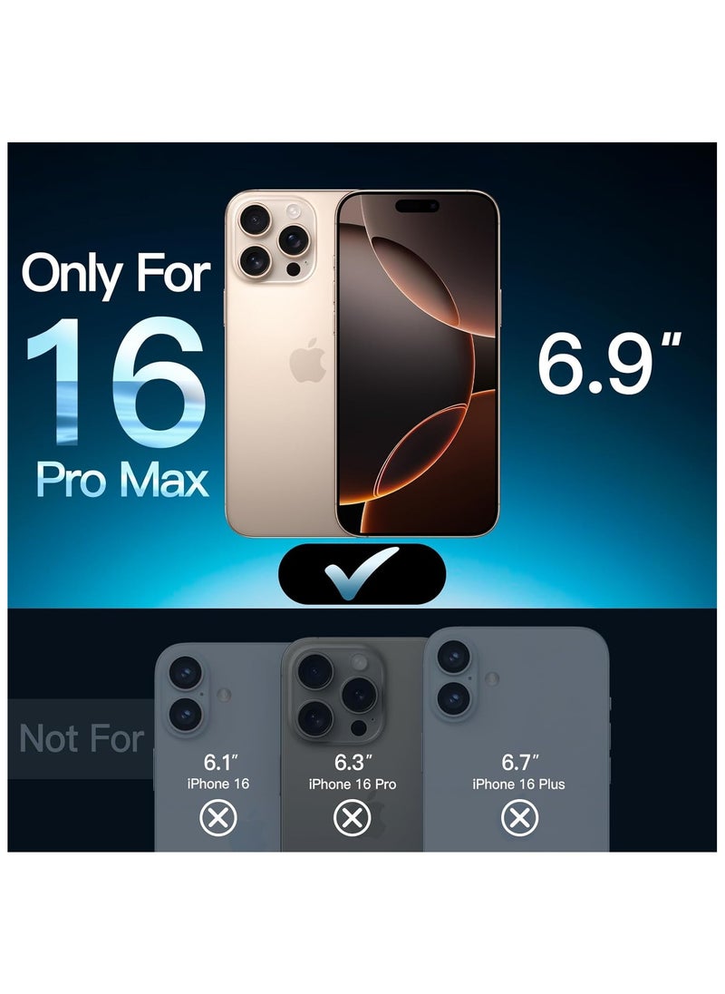 ARMOR - Screen Protector for iPhone 16 Pro Max 6.9-Inch, Black Edge Tempered Glass Film Clear - Image 1