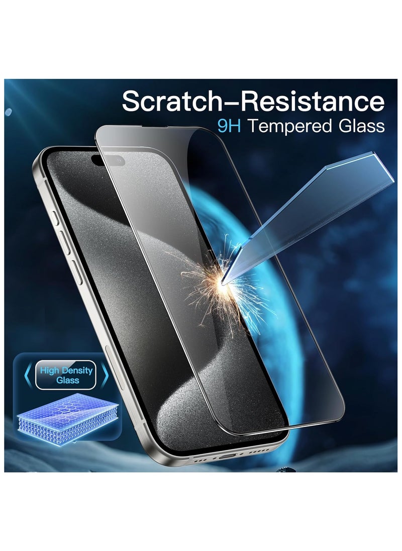 ARMOR - Screen Protector for iPhone 16 Pro Max 6.9-Inch, Black Edge Tempered Glass Film Clear - Image 1