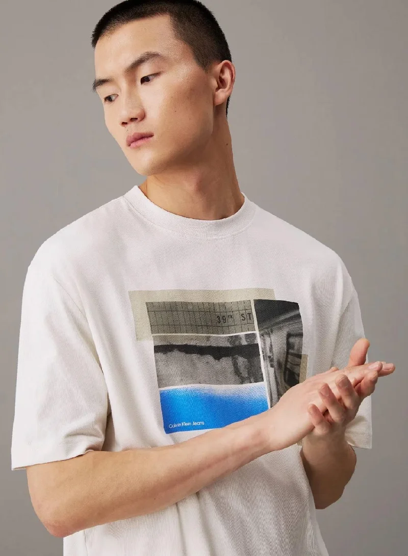 Calvin Klein Jeans  Relaxed Photo Print T-shirt for Men | Best Price UAE