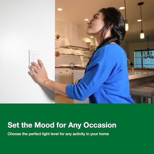 Lutron Diva LED+ Dimmer Light Switch for Dimmable LED, Halogen, and Incandescent Bulbs, 150 Watt, Single-Pole or 3-Way, DVCL-153P-WH, White - Image 3