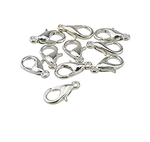 LASSUM 100 Pcs Stainless Steel Lobster Claw Clasps 7x12mm Silver Plated Lobster Claw Clasps for Jewelry Necklaces Bracelet Making - Image 5