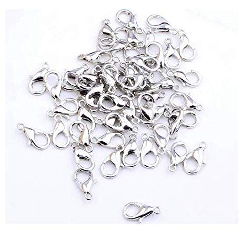LASSUM 100 Pcs Stainless Steel Lobster Claw Clasps 7x12mm Silver Plated Lobster Claw Clasps for Jewelry Necklaces Bracelet Making - Image 3