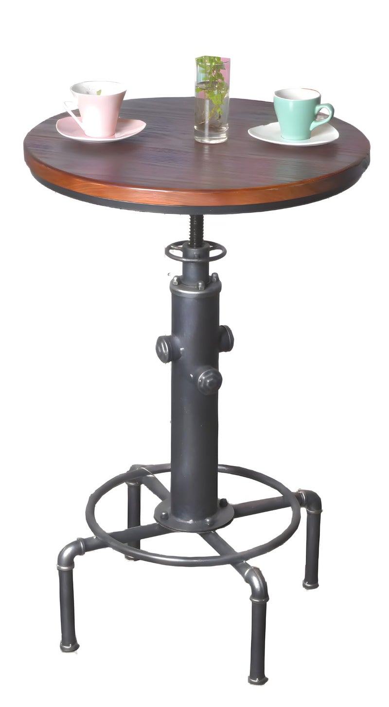 Topower Industrial Bar Table 315413 Adjustable Pub Table Kitchen Dining Coffee Bistro Table