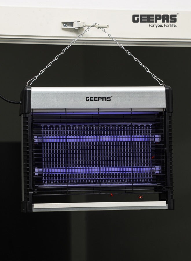 GEEPAS Electric Insect Killer with 8 x 2W UV Tubes, Advanced Technology, Pollution-Free Operation, Low Power Consumption/No Toxic Fumes or Vapor Easy Install and Clean, Fly Catcher for Home, Hotels & Offices, Insect Control 16 W GBK25618 Grey/Black - Image 5