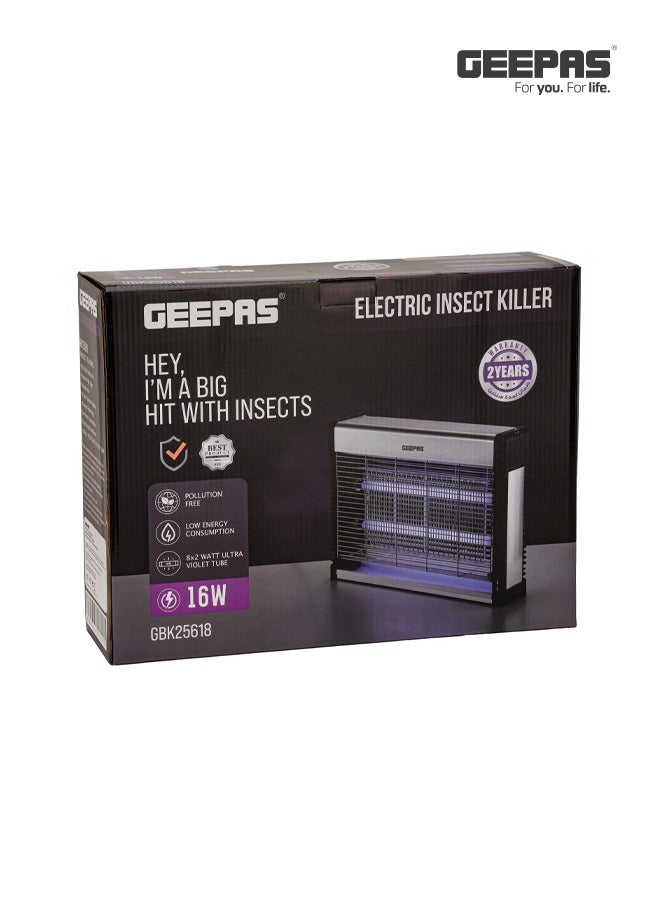 GEEPAS Electric Insect Killer with 8 x 2W UV Tubes, Advanced Technology, Pollution-Free Operation, Low Power Consumption/No Toxic Fumes or Vapor Easy Install and Clean, Fly Catcher for Home, Hotels & Offices, Insect Control 16 W GBK25618 Grey/Black - Image 4