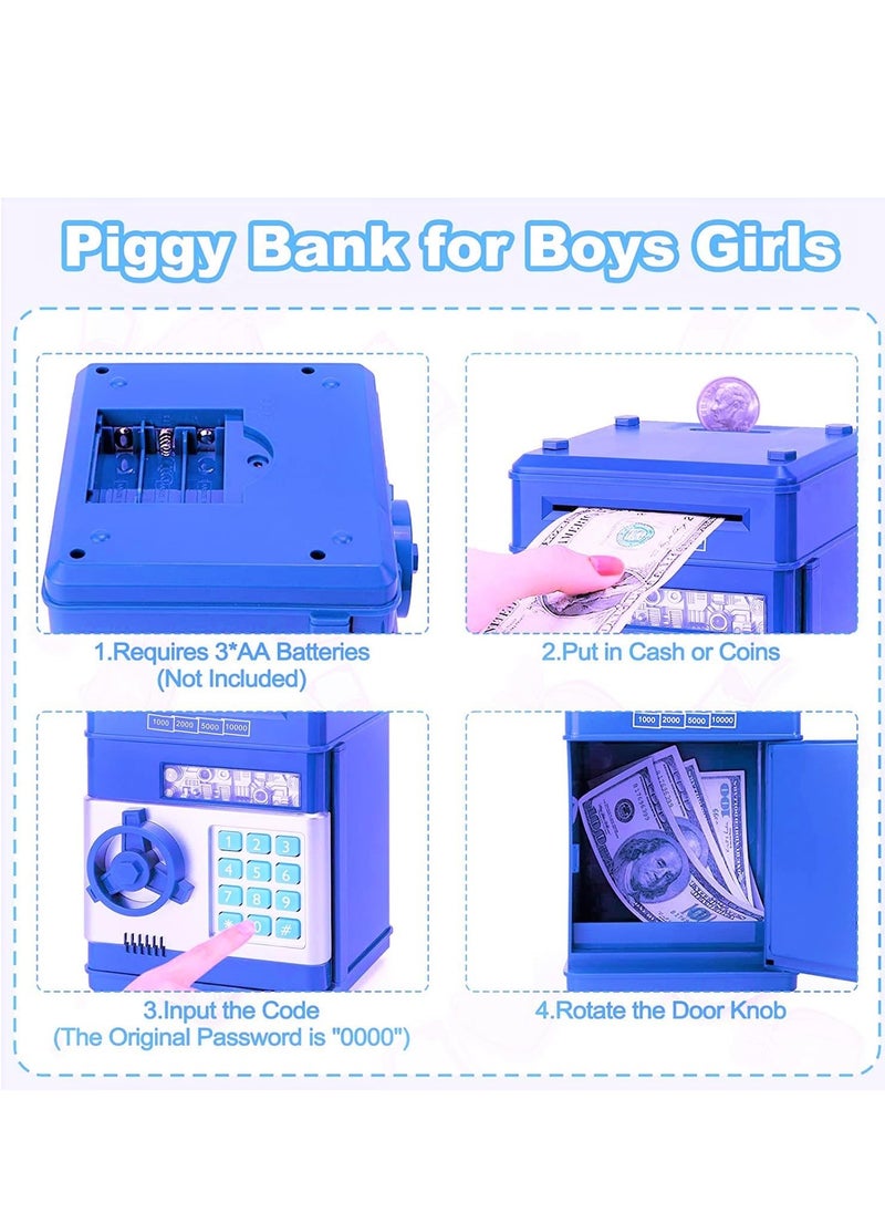 VIO Electronic Password Money Bank Mini Cartoon Safe Bank Box for Kids Cash & Coin Saving Habit Secure Piggy Bank Gifts for Boys Girls Pretend Play Educational Durable Fun Design  - Image 4