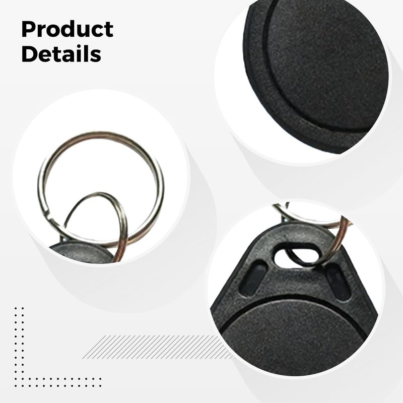 50 Pcs Black CUID Key Fobs 13.56Mhz, Firewall Bypass with Rewritable Access Control, Sector Formatting, Modify Card Number, Abs Material - Image 2