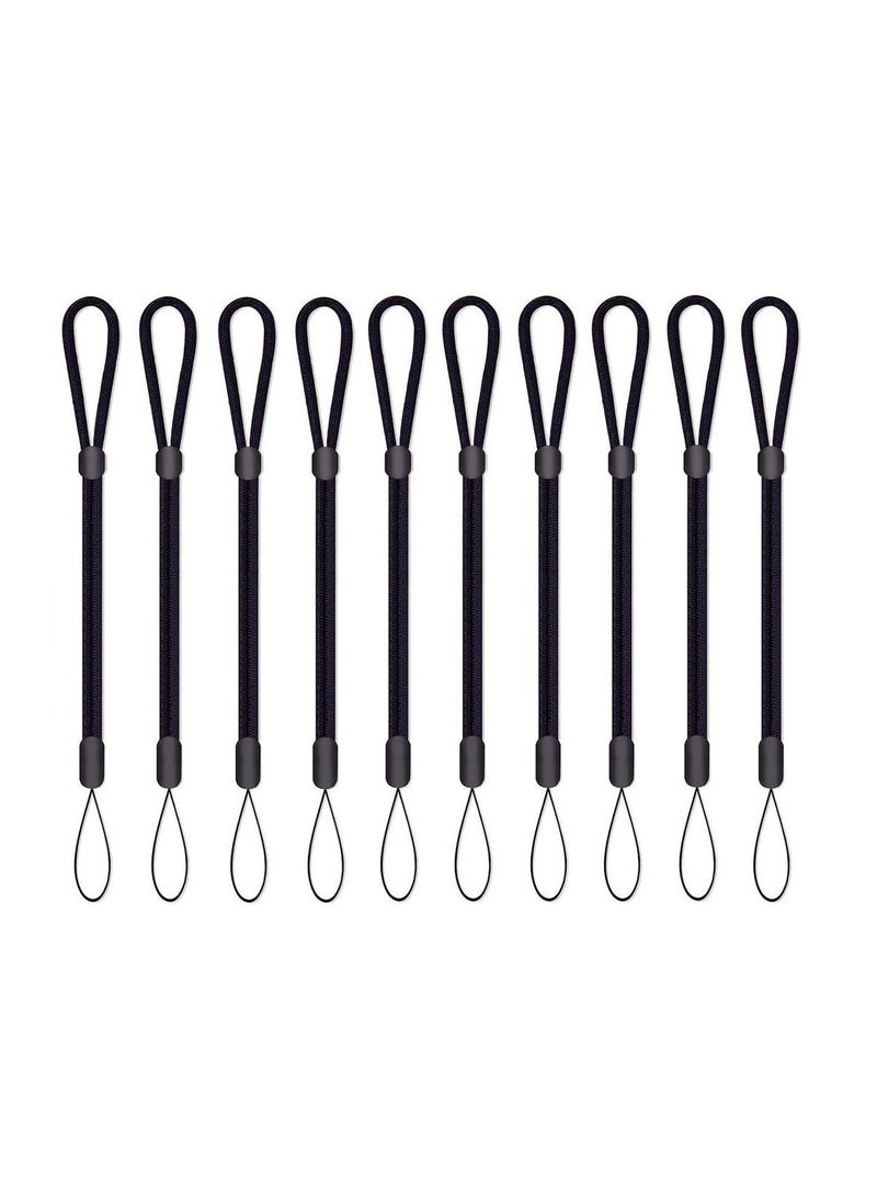 Adjustable Wrist Lanyard Hand Strap 9 5 Inch For Camera USB Flash Drives Keys And Other Portable Items 10 Piece (10 Black) - Image 1