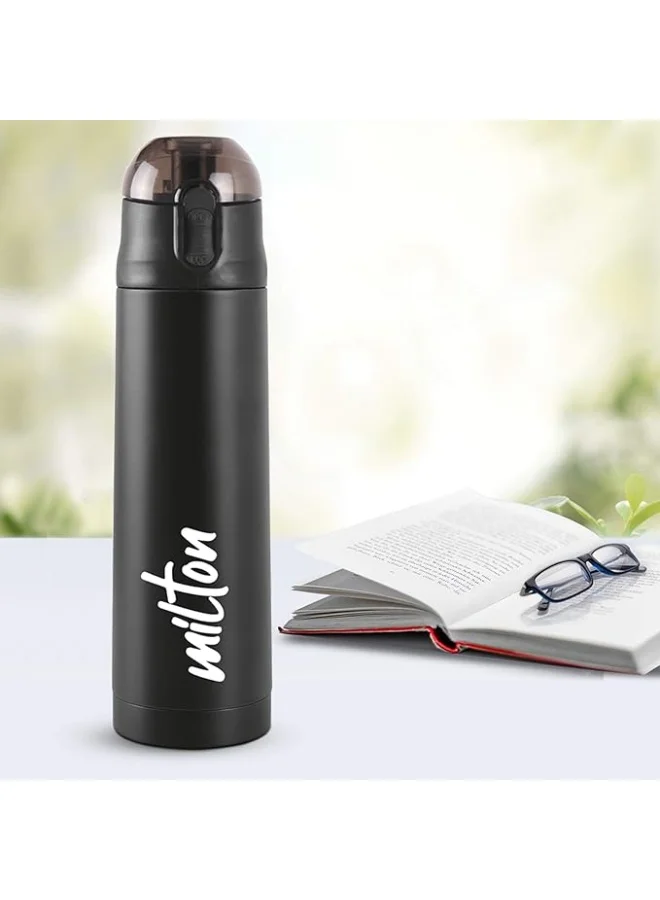 Milton  Milton New Crown 900 Thermosteel 24 Hours Hot and Cold Water Bottle, 750 ml, Black | Easy to Carry | Office Bottle | Hiking | Trekking | Travel Bottle | Gym | Home | Kitchen Bottle  | Best Price UAE