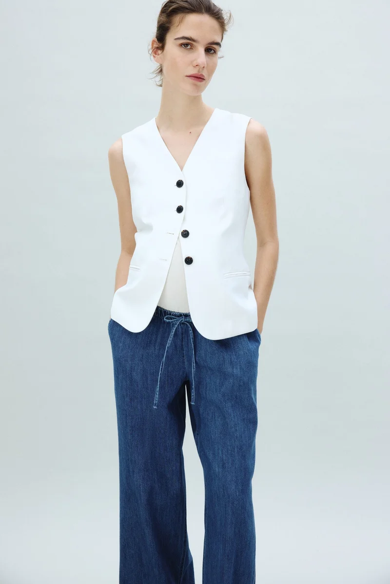 H&M MAMA Denim drawstring trousers