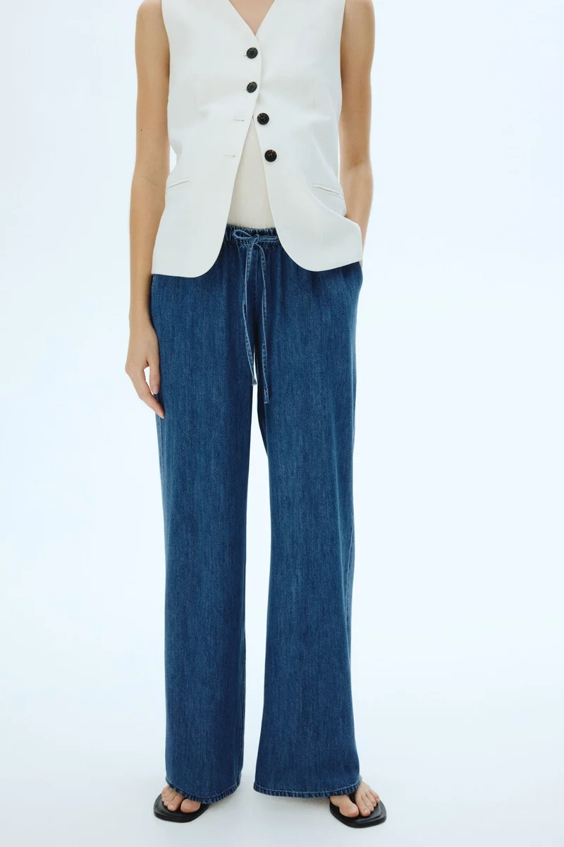 H&M MAMA Denim drawstring trousers