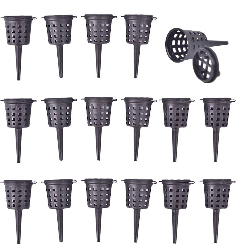 OBANGONG OBANGONG 100PCS Fertilizer Mesh Baskets Garden Nursery Pots Portable Aquarium with Lid Planting Nutrition Cups for SucculentOrchidBonsai 