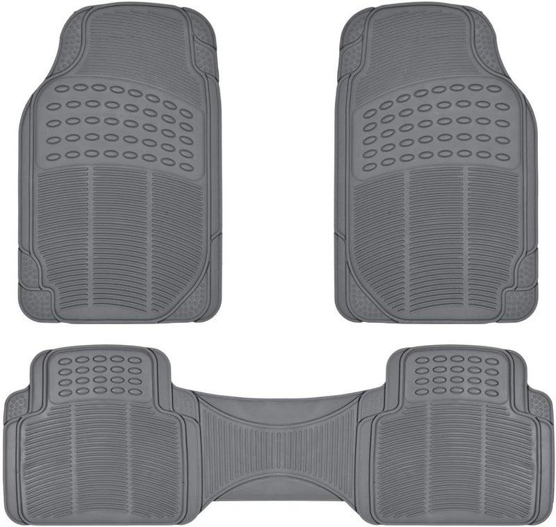 BDK ProLiner Heavy-Duty Rubber Floor Mats - Gray, 3 Piece Set - Image 2
