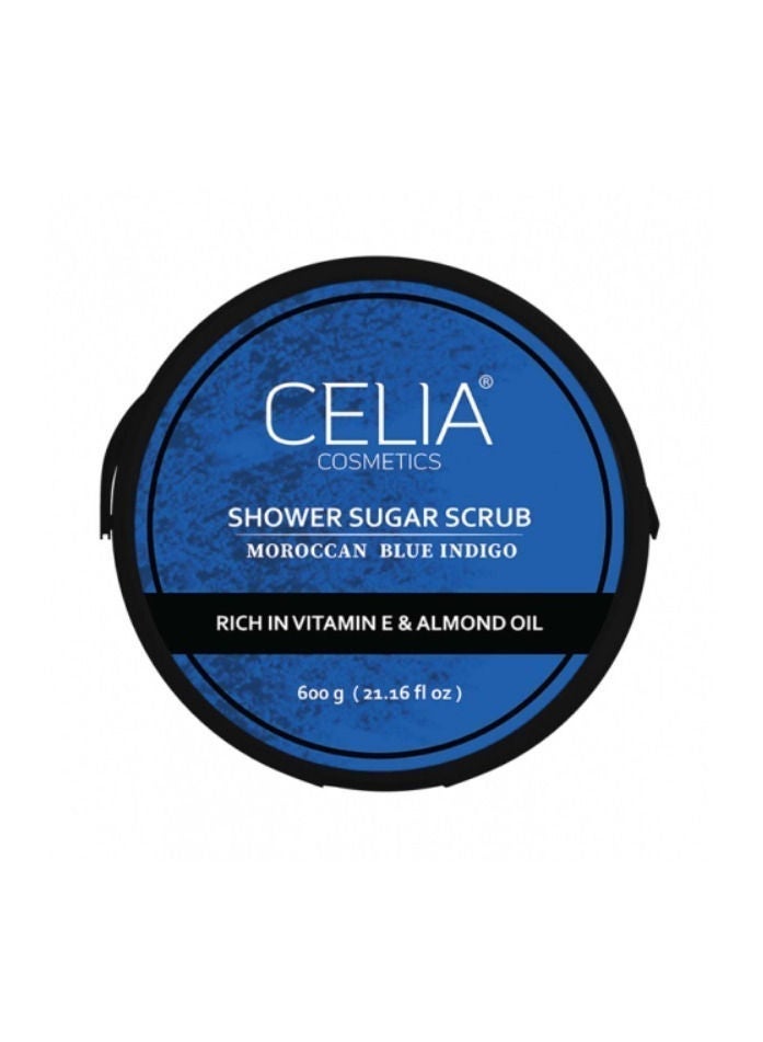 سيليا كوزمتكس مقشر الاستحمام بالسكر المغربي الأزرق النيلي 600 جم - Image 3
