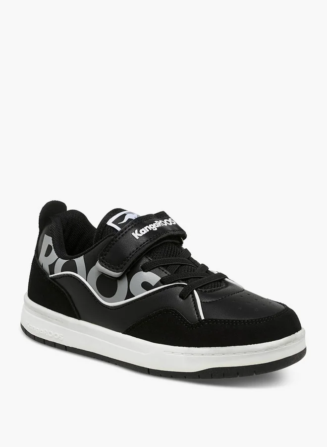 كانغاروس Boys' Panelled Sports Shoes with Hook and Loop Closure
