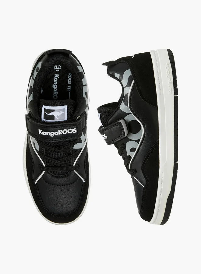 كانغاروس Boys' Panelled Sports Shoes with Hook and Loop Closure
