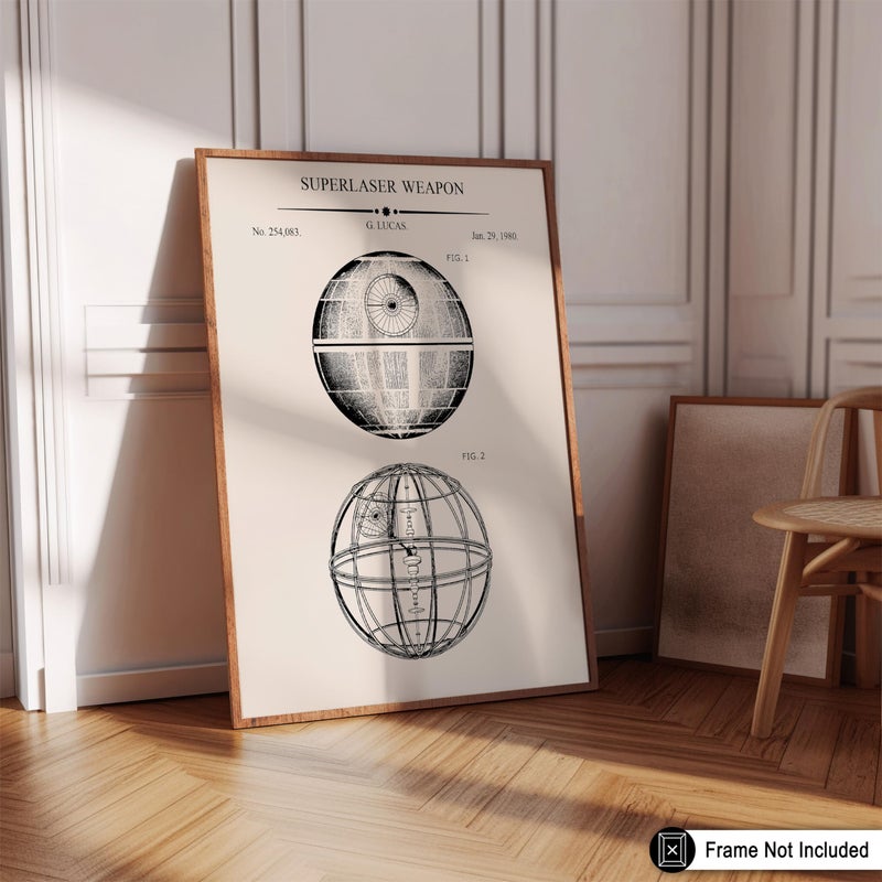 Poster Master 6-Piece Sci Fi Characters Blueprint Poster - Spaceship Patent Print - Fighter Jet Design - Armored Walker Art - Fantasy Print - Great Living Room or Kid's Room Decor - 8x10 UNFRAMED - Image 3