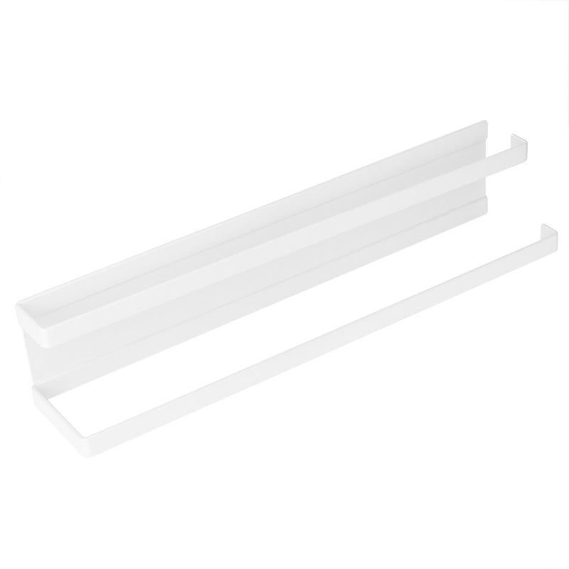 Magnetic Double Bath Towel Bar Towel Holder Rack for Bathroom Kitchen(White) - Image 5