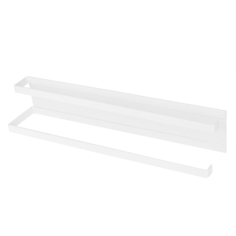 Magnetic Double Bath Towel Bar Towel Holder Rack for Bathroom Kitchen(White) - Image 4