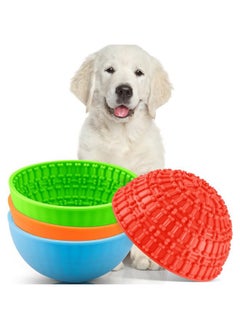 Patelai 4 Pcs Dog Lick Bowl Wobble Silicone Dog Slow Feeder Bowl Lick Mat Interactive Toy Enrichment Feeder for Cat Pet Oral Health for Boredom Anxiety Relief, Calming, 4 Colors  - Image 1