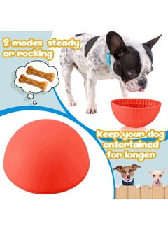 Patelai 4 Pcs Dog Lick Bowl Wobble Silicone Dog Slow Feeder Bowl Lick Mat Interactive Toy Enrichment Feeder for Cat Pet Oral Health for Boredom Anxiety Relief, Calming, 4 Colors  - Image 3