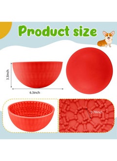 Patelai 4 Pcs Dog Lick Bowl Wobble Silicone Dog Slow Feeder Bowl Lick Mat Interactive Toy Enrichment Feeder for Cat Pet Oral Health for Boredom Anxiety Relief, Calming, 4 Colors  - Image 2