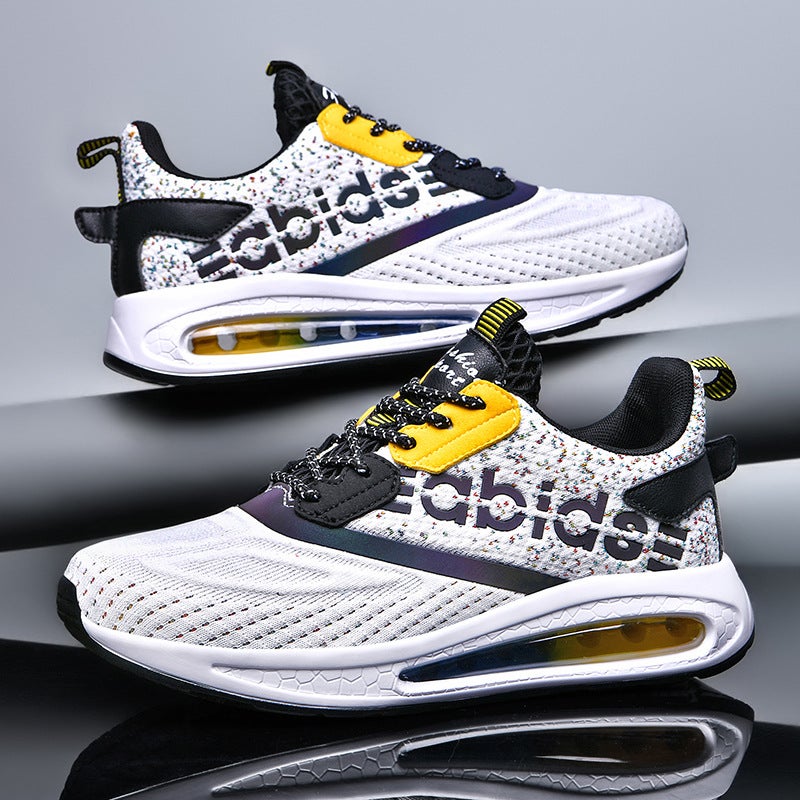 Generic Plus Size Knit Cushion Sneakers Comfort Unisex White 
