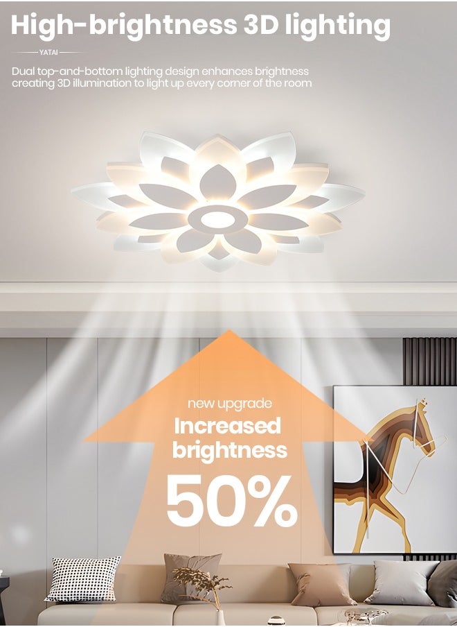 Dimmable LED Ceiling Light, 19.6-Inch Modern Ceiling Lamp with Remote Control, Adjustable Color Temperature (3000K-6000K) for Living Room, Bedroom, and Corridor, White Finish,79W - pzsku/ZFB4C3175F3C1CB057D61Z/45/_/1727972064/370bacb3-8e77-428f-ac17-66b0f828b9ca