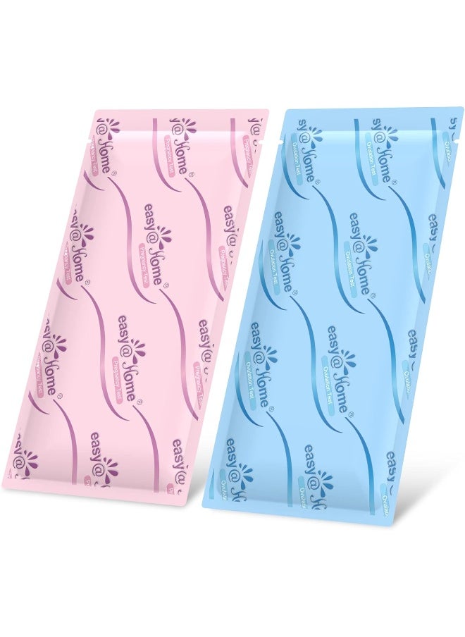 Easy@Home - Easy@Home Ovulation Test Kit Powered by Premom Predictor APP, 40 and 10 Pregnancy Strips, 40LH +10HCG - Image 1